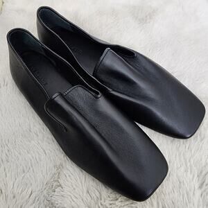 NEW Everlane The Day Loafer Square Toe Black Leather Loafers